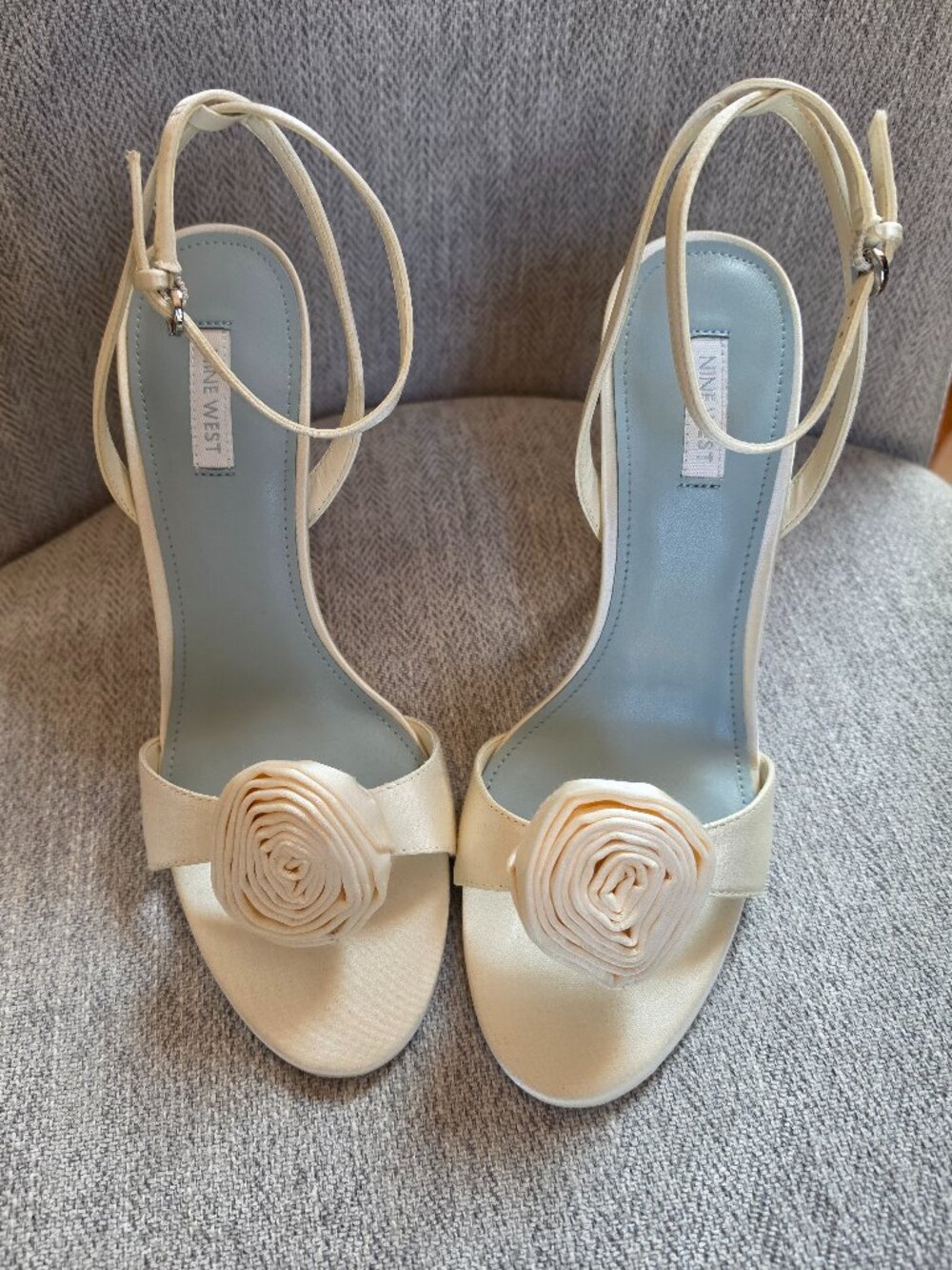 Nine West Neve Rosette Ankle Strap Sandals - Picture 3 of 9